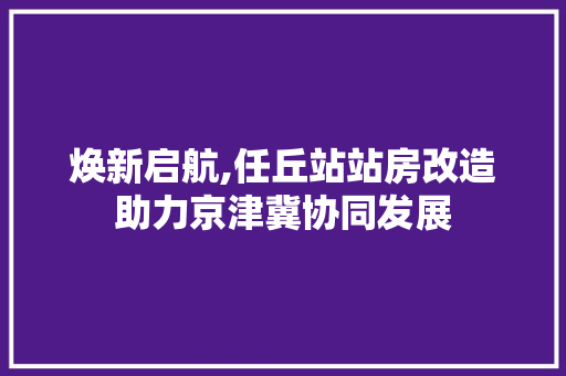 焕新启航,任丘站站房改造助力京津冀协同发展 地面装修 焕新启航,任丘站站房改造助力京津冀协同发展 地面装修