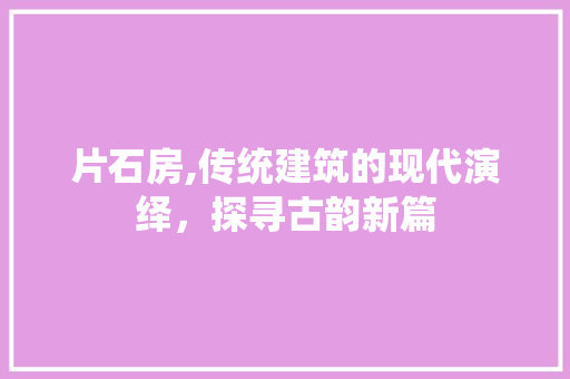 片石房,传统建筑的现代演绎，探寻古韵新篇 隔断设计