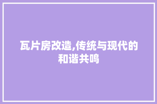 瓦片房改造,传统与现代的和谐共鸣