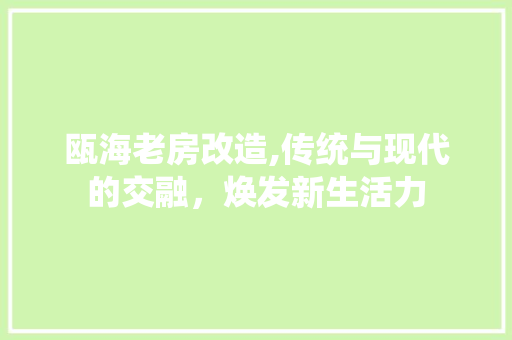 瓯海老房改造,传统与现代的交融，焕发新生活力 地面装修