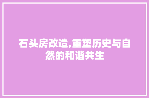 石头房改造,重塑历史与自然的和谐共生