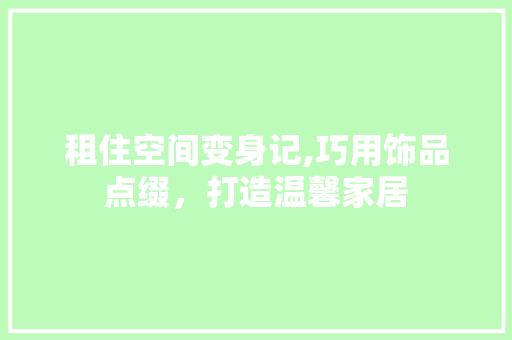 租住空间变身记,巧用饰品点缀，打造温馨家居