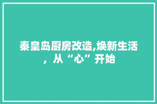 秦皇岛厨房改造,焕新生活，从“心”开始