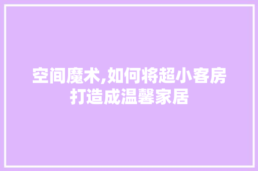 空间魔术,如何将超小客房打造成温馨家居 墙面装饰