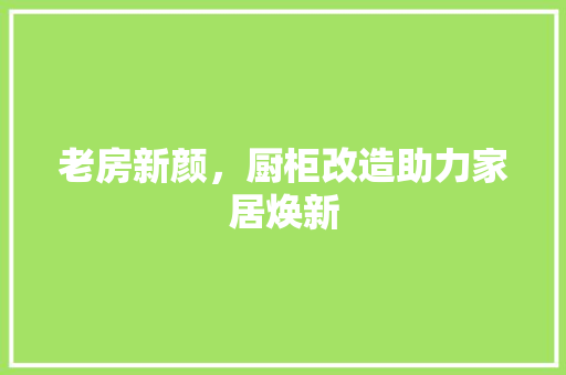 老房新颜，厨柜改造助力家居焕新 建筑设计