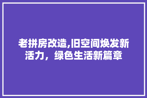 老拼房改造,旧空间焕发新活力,绿色生活新篇章 地面装修 老拼房改造,旧空间焕发新活力,绿色生活新篇章 地面装修