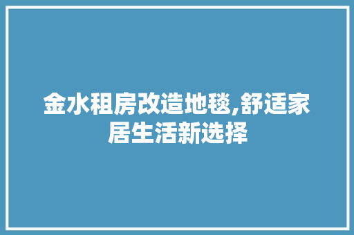 金水租房改造地毯,舒适家居生活新选择
