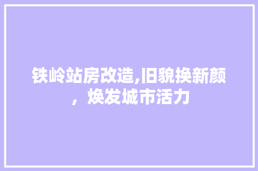 铁岭站房改造,旧貌换新颜，焕发城市活力