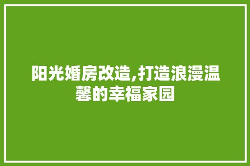 阳光婚房改造,打造浪漫温馨的幸福家园 地面装修
