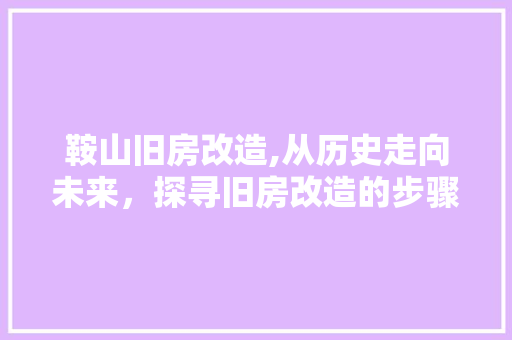 鞍山旧房改造,从历史走向未来，探寻旧房改造的步骤与魅力