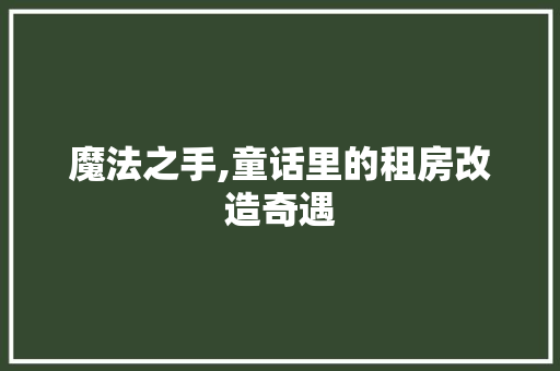 魔法之手,童话里的租房改造奇遇